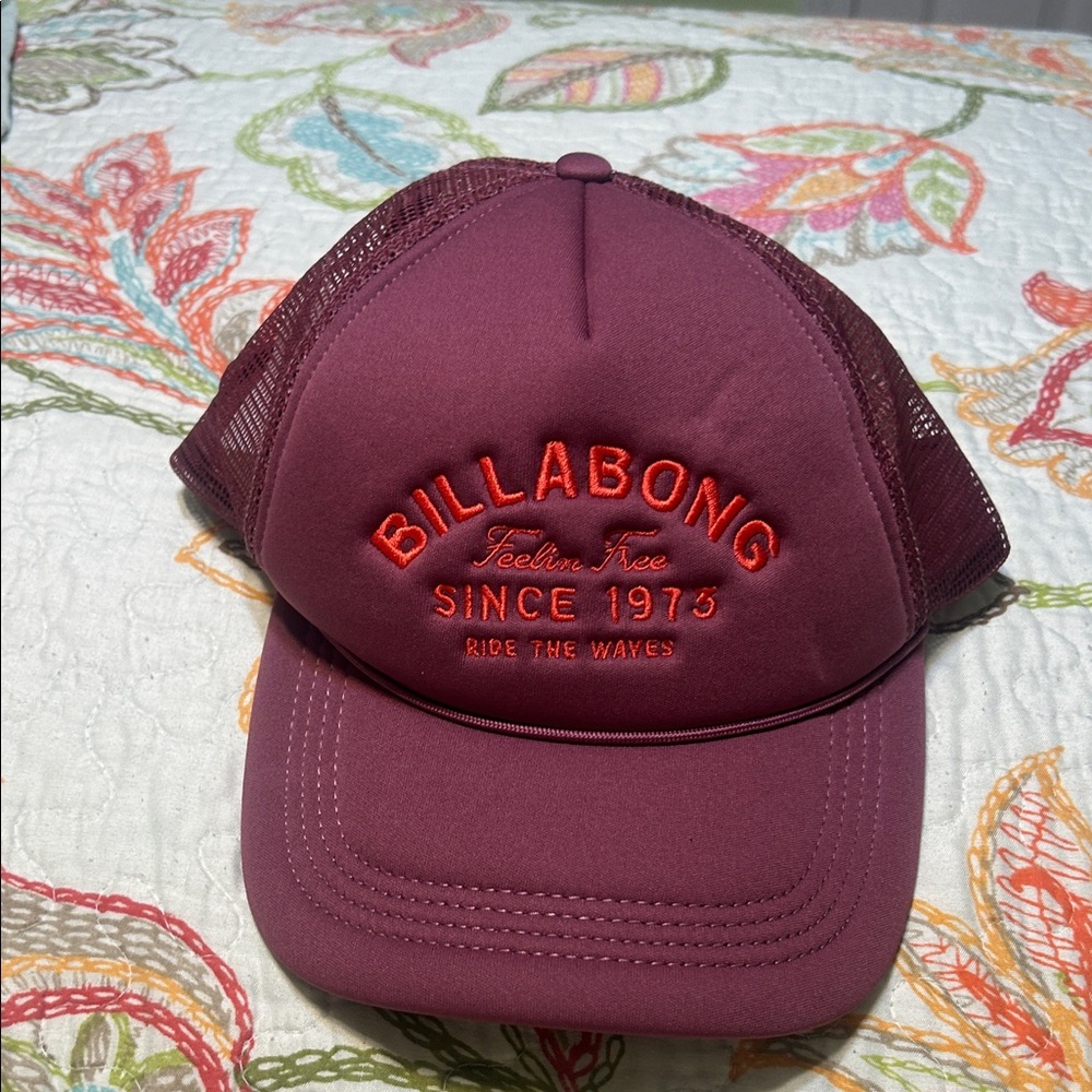 Billabong Burgundy Mesh Trucker hat